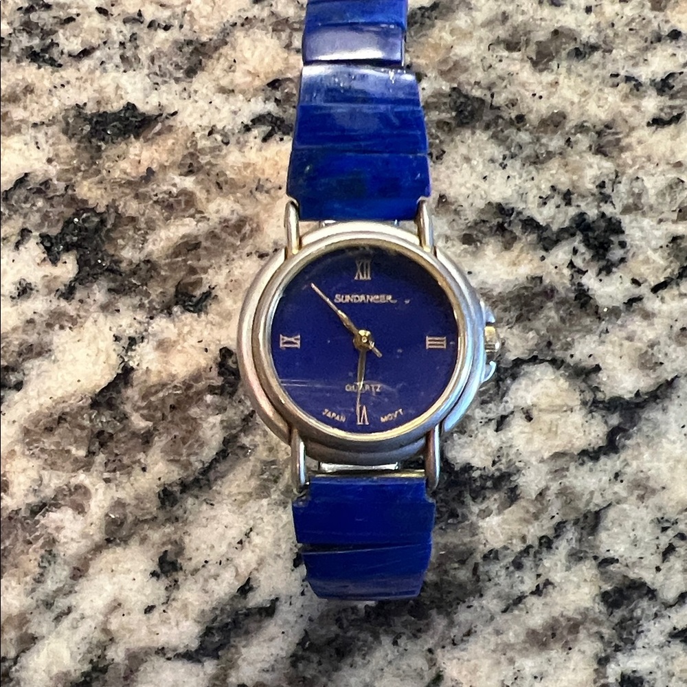 Lapis lazuli vintage watch, needs battery